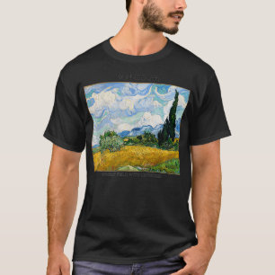 Van Gogh Gemälde Wheat Field mit Cypressen, fein T-Shirt