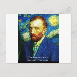 Van Gogh "Gewissenskompass" Zitat Geschenke Tees E Postkarte