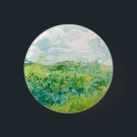 Van Gogh. Green Wheat Fields Auvers. Impressionism Button<br><div class="desc">Van Gogh "Green Wheat Fields,  Auvers" button.</div>