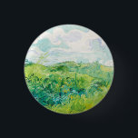 Van Gogh. Green Wheat Fields Auvers. Impressionism Button<br><div class="desc">Van Gogh "Green Wheat Fields,  Auvers" button.</div>