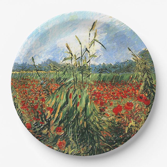 Van Gogh - Grüne Ohren des Weizen Pappteller (Vorderseite)
