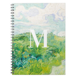 Van Gogh. Grüne Weizenfelder, Auver. Monogramm Notizblock