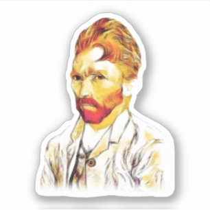 Van Gogh Hair Do Aufkleber