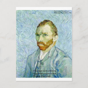 Van Gogh "harte Arbeit" - Zitate von Weisheit und Postkarte