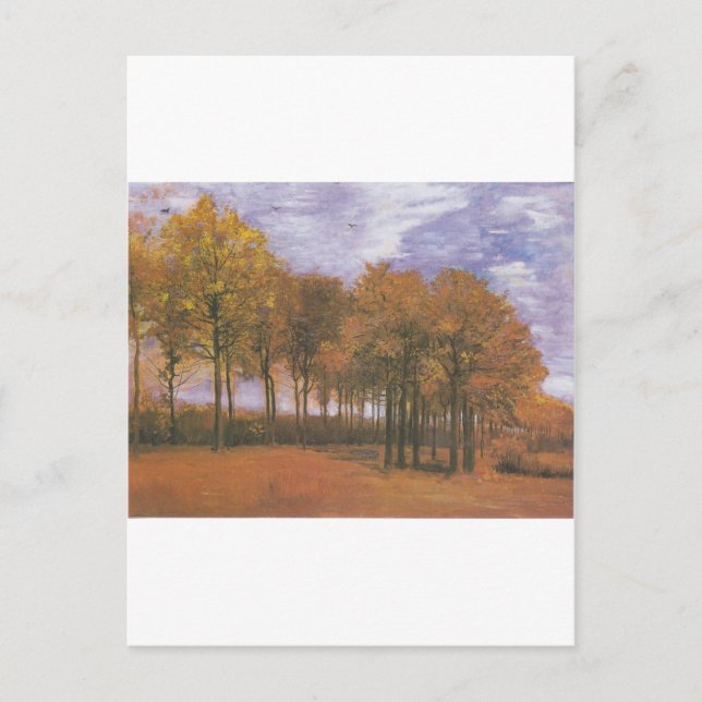 Van Gogh Herbst-Tree-Blätter Destiny Postkarte (Vorderseite)