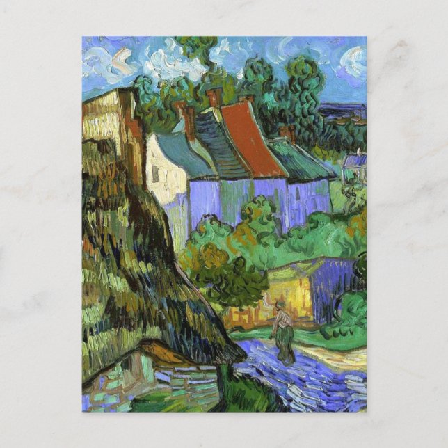 Van Gogh - Houses at Auvers, 1890, Postkarte (Vorderseite)