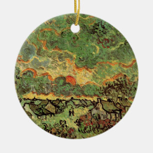 Van Gogh Hütten Cypresses Reminiszenz von Nord Keramik Ornament