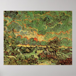 Van Gogh Hütten Cypresses Reminiszenz von Nord Poster