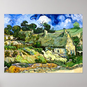 Van Gogh - Hütten in Cordeville Poster