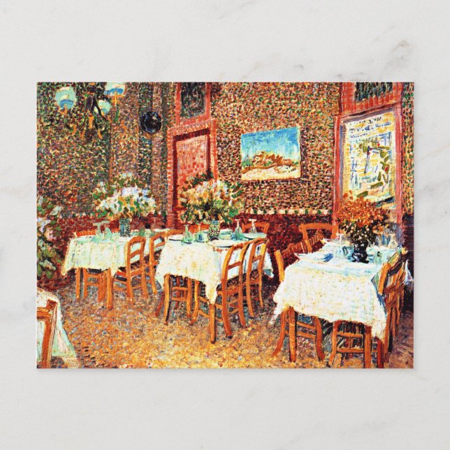 Van Gogh - Inneres eines Restaurants Postkarte (Vorderseite)