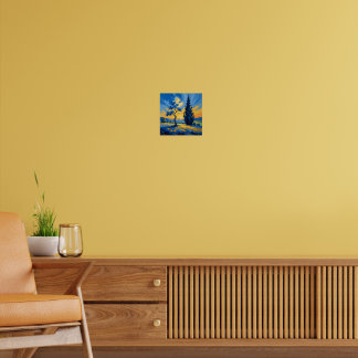 Van Gogh Inspiriert Landschaft Poster