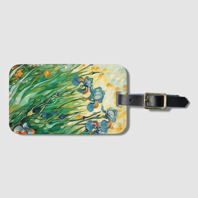 Van Gogh Inspirierte Wildblume Gepäckmarke Gepäckanhänger (Vorderseite (Horizontal))
