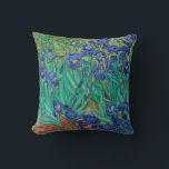 Van Gogh Ire. Blauer Vintager Impressionismus Kissen<br><div class="desc">Van Gogh "Ire" werfen Kissen. Blauer Blumenimpressionismus Kunst.</div>