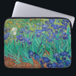 Van Gogh Ire. Blauer Vintager Impressionismus Laptopschutzhülle<br><div class="desc">Van Gogh "Ire" Laptop-Ärmel. Blauer Blumenimpressionismus Kunst.</div>