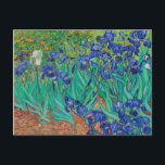 Van Gogh Ire. Blauer Vintager Impressionismus Postkarte<br><div class="desc">Van Gogh "Ire" Postkarte. Blauer Blumenimpressionismus Kunst.</div>