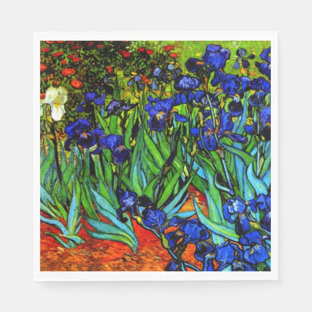 Van Gogh - Ire, Blumenmalerei Serviette (Vorderseite)