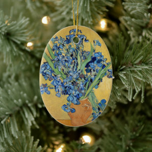 Van Gogh Iris-Vase Blumen Stilleben Niederländisch Keramik Ornament