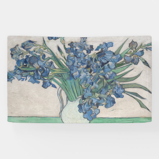 Van Gogh Iris Vase Malerei Impressionismus Banner (Horizontal)