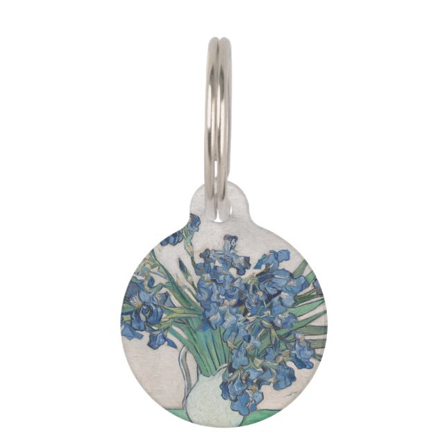 Van Gogh Iris Vase Malerei Impressionismus Haustiermarke (Vorderseite)