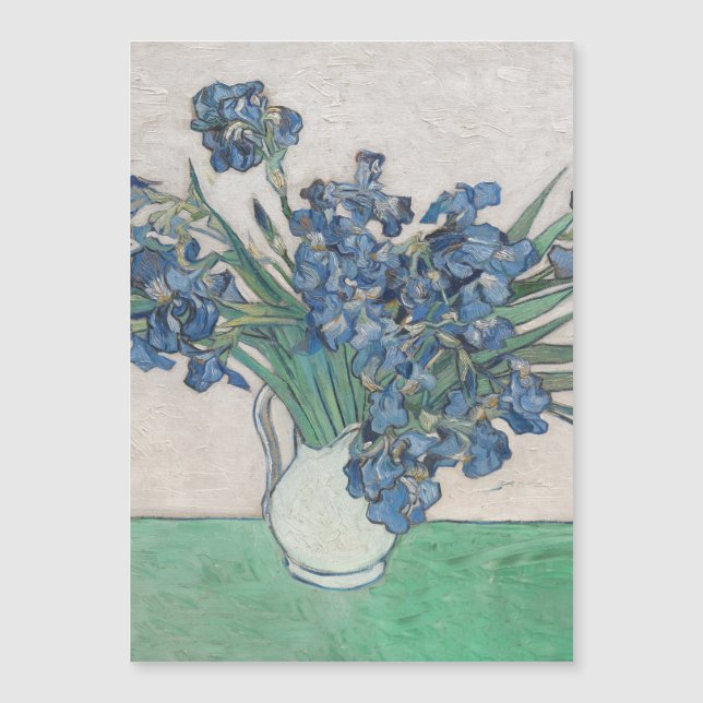 Van Gogh Iris Vase Malerei Impressionismus Magnetkarte (Vorderseite)
