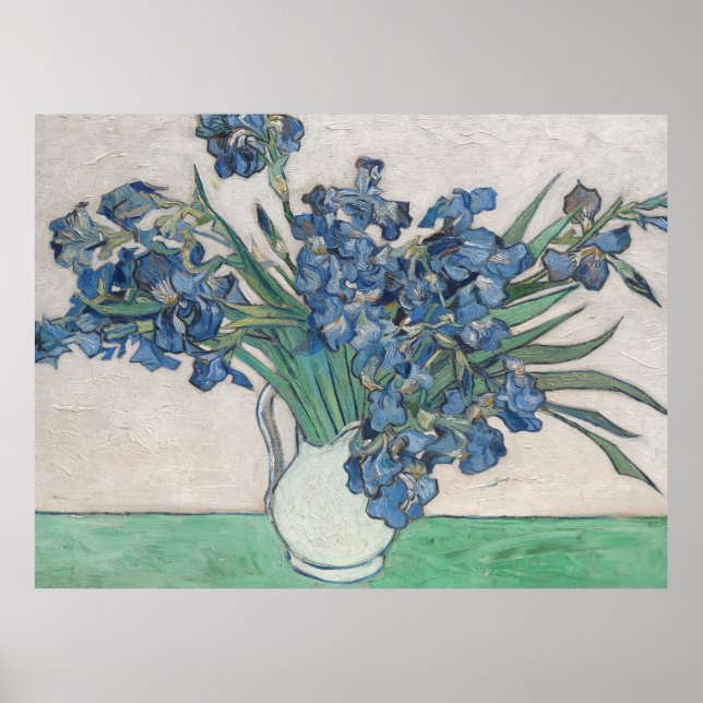 Van Gogh Iris Vase Malerei Impressionismus Poster (Vorne)