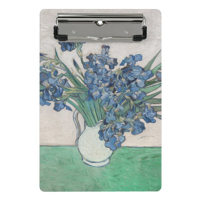 Van Gogh Iris Vasenmalerei Impressionismus Mini Klemmbrett (Vorderseite)