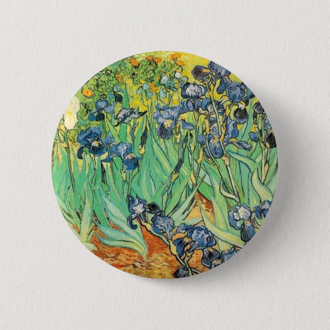 Van Gogh Irises Button (Vorderseite)