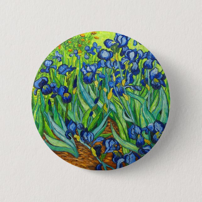 Van Gogh Irises Button (Vorderseite)