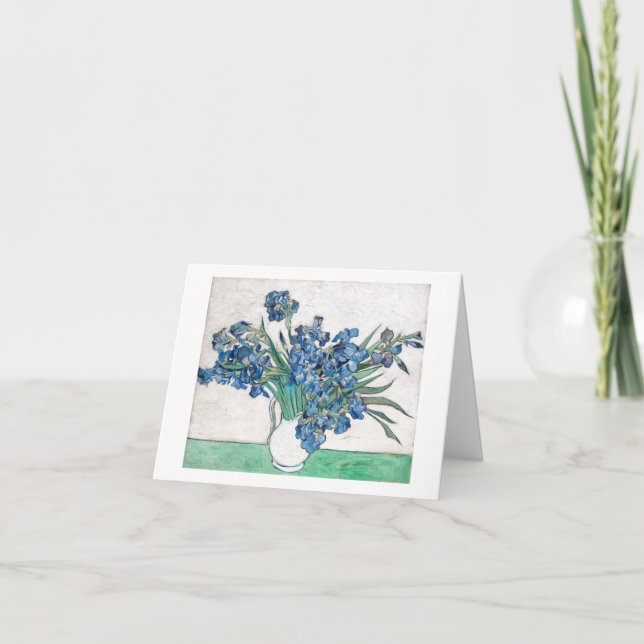 VAN GOGH "IRISES" CUSTOMISABLEGREETKARTE KARTE (Vorderseite)