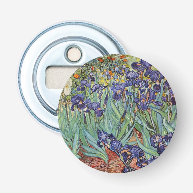 Van Gogh Irises Impressionist Painting Flaschenöffner (Vorderseite)