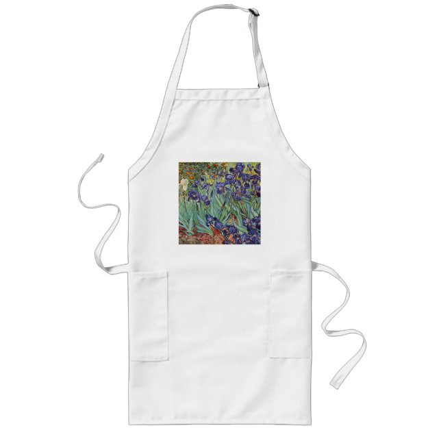 Van Gogh Irises Impressionist Painting Lange Schürze (Vorne)
