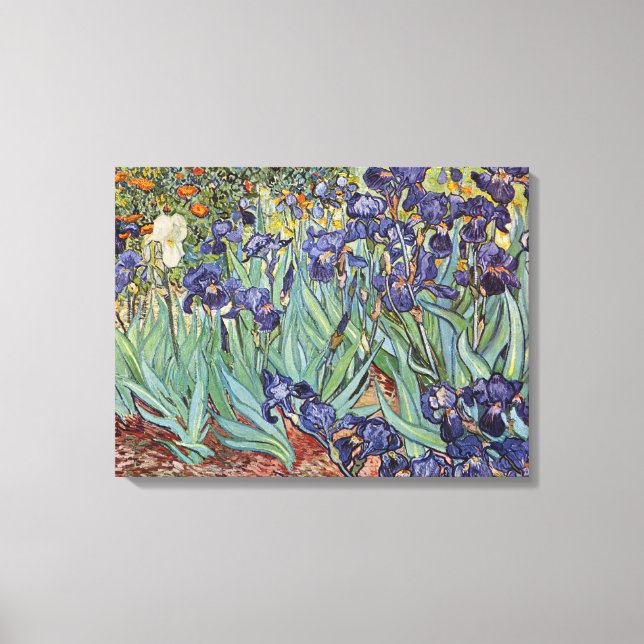 Van Gogh Irises Impressionist Painting Leinwanddruck (Vorderseite)