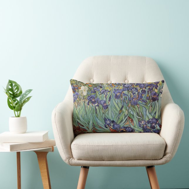 Van Gogh Irises Impressionist Painting Lendenkissen (Stuhl )