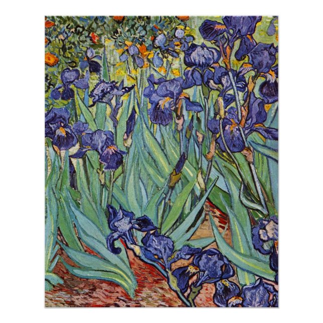 Van Gogh Irises Impressionist Painting Poster (Vorderseite)