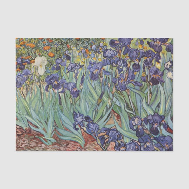 Van Gogh Irises Impressionist Painting Seidenpapier (Vorderseite)