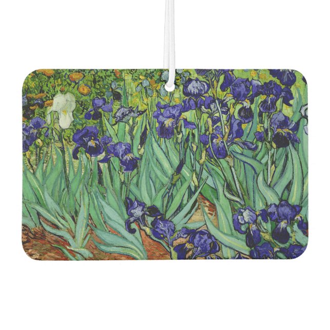 Van Gogh Irises in St. Remy, Lila Autolufterfrischer (Vorderseite)