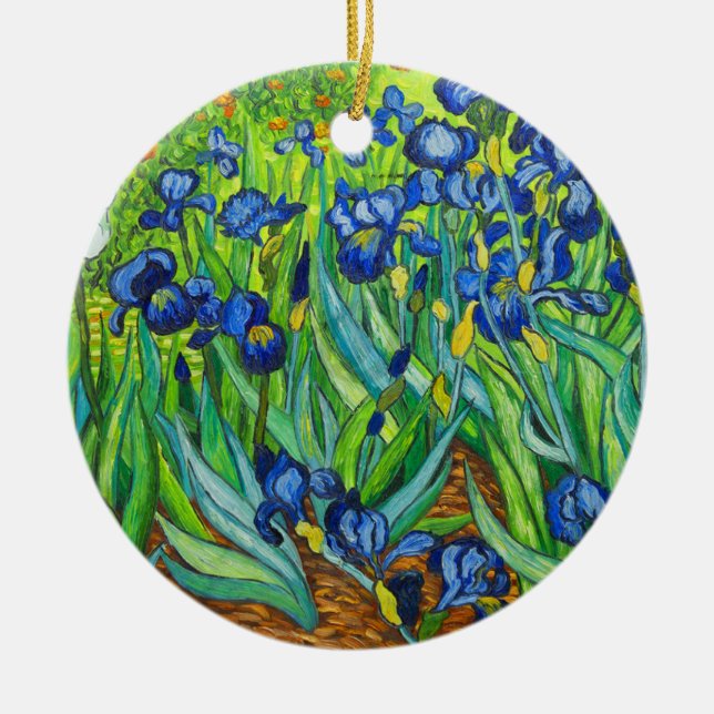Van Gogh Irises Keramik Ornament (Vorne)