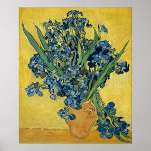 Van Gogh Irises - Kräftige blaue und gelbe Kunst Poster