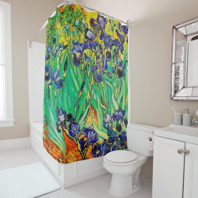 Van Gogh Irises/Lila/St. Remy Duschvorhang (Beispiel)