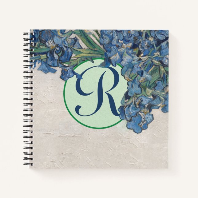 Van Gogh Irises Notizbuch (Vorderseite)