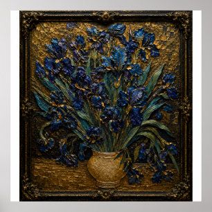 Van Gogh Irises Relief Kunst Druck Museumsinspir Poster