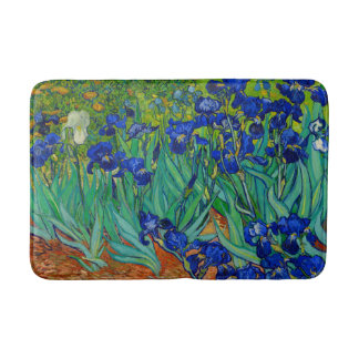 Van Gogh Irises Vintages Blumenblau Badematte