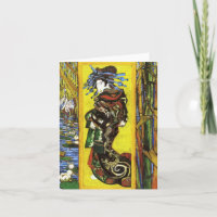 Van Gogh Japonaiserie Oiran Note Card