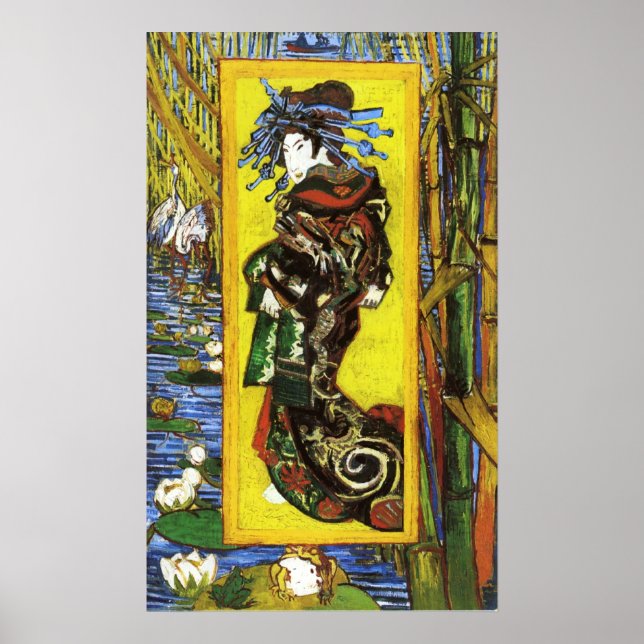 Van Gogh Japonaiserie Oiran Poster (Vorne)