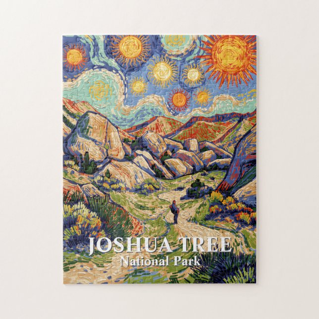 Van Gogh Joshua Tree Hidden Valley Vintage Wüste (Vertikal)