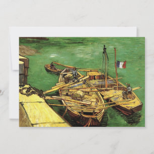 Van Gogh Kai mit Männern, die Sandkähne entladen
