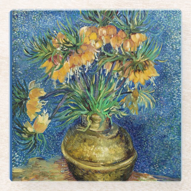 Van Gogh - kaiserliche Fritillaries, Glasuntersetzer (Vorderseite)