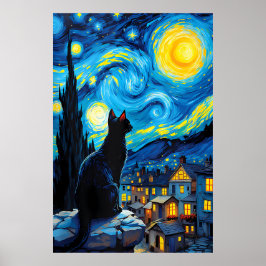 Van-Gogh-Katzen-Kunst Poster