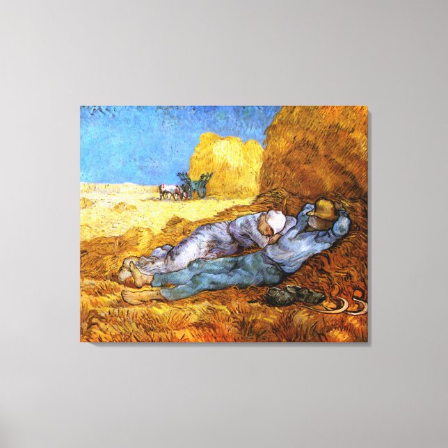 Van Gogh: Keine Erholung aus der Arbeit Leinwanddruck (Vorderseite)