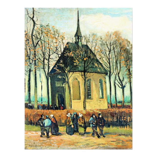 Van Gogh - Kongregation, Reformierte Kirche Fotodruck (Vorne)